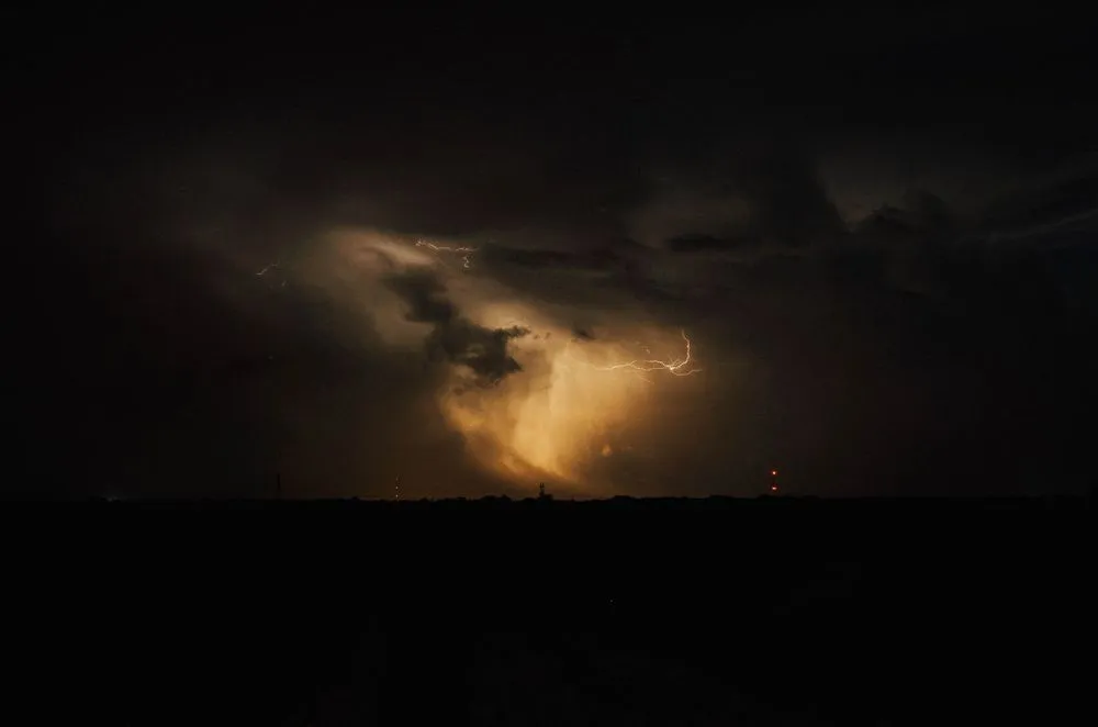 Severe thunderstorm over Texas